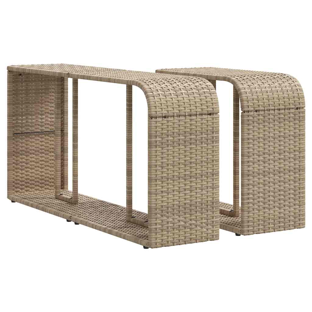 Set De Sofás De Jardín 11Pzas Con Cojines Ratán Sintético Beige