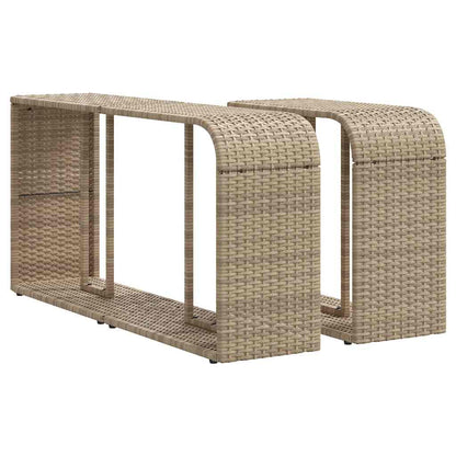 Set De Sofás De Jardín 11Pzas Con Cojines Ratán Sintético Beige