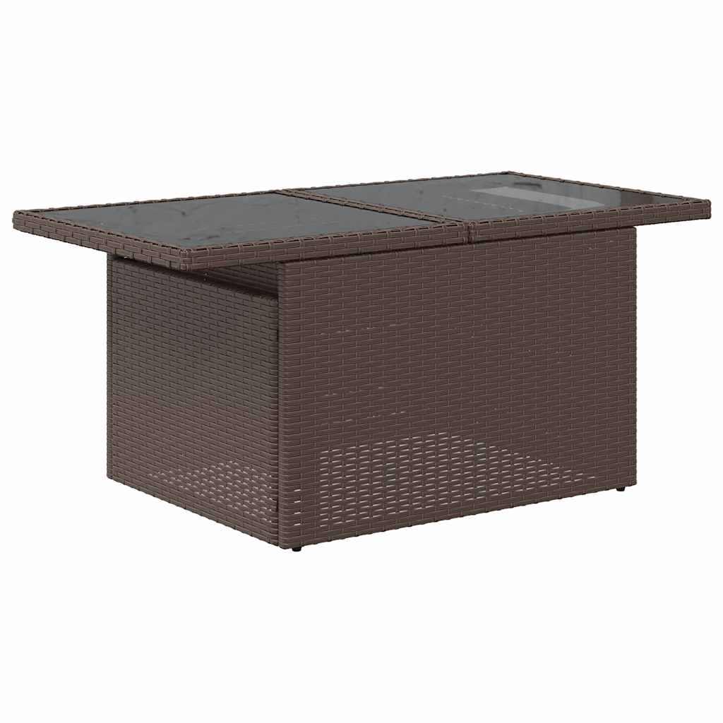 Set Sofás De Jardín 8 Piezas Y Cojines Ratán Sintético Marrón