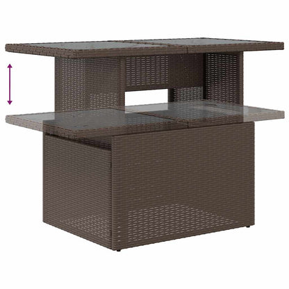 Set Sofás De Jardín 8 Piezas Y Cojines Ratán Sintético Marrón