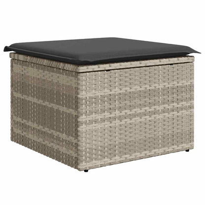Set De Sofás De Jardín 8 Pzas Y Cojines Ratán Sintético Gris