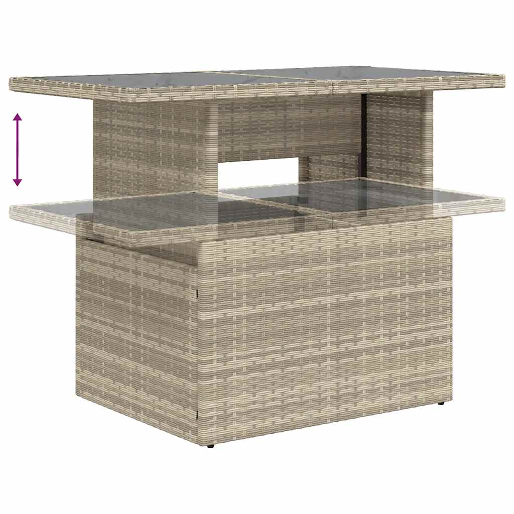 Set De Sofás De Jardín 8 Pzas Y Cojines Ratán Sintético Gris