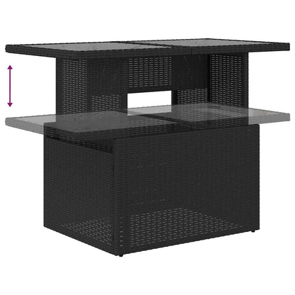 Set De Sofás De Jardín Y Cojines 10 Pzas Ratán Sintético Negro