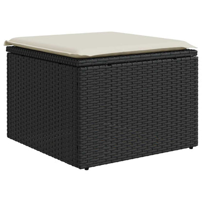 Set De Sofás De Jardín 6 Piezas Y Cojines Ratán Sintético Negro
