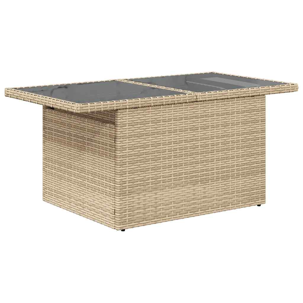 Set De Sofás De Jardín Y Cojines 8 Piezas Ratán Sintético Beige