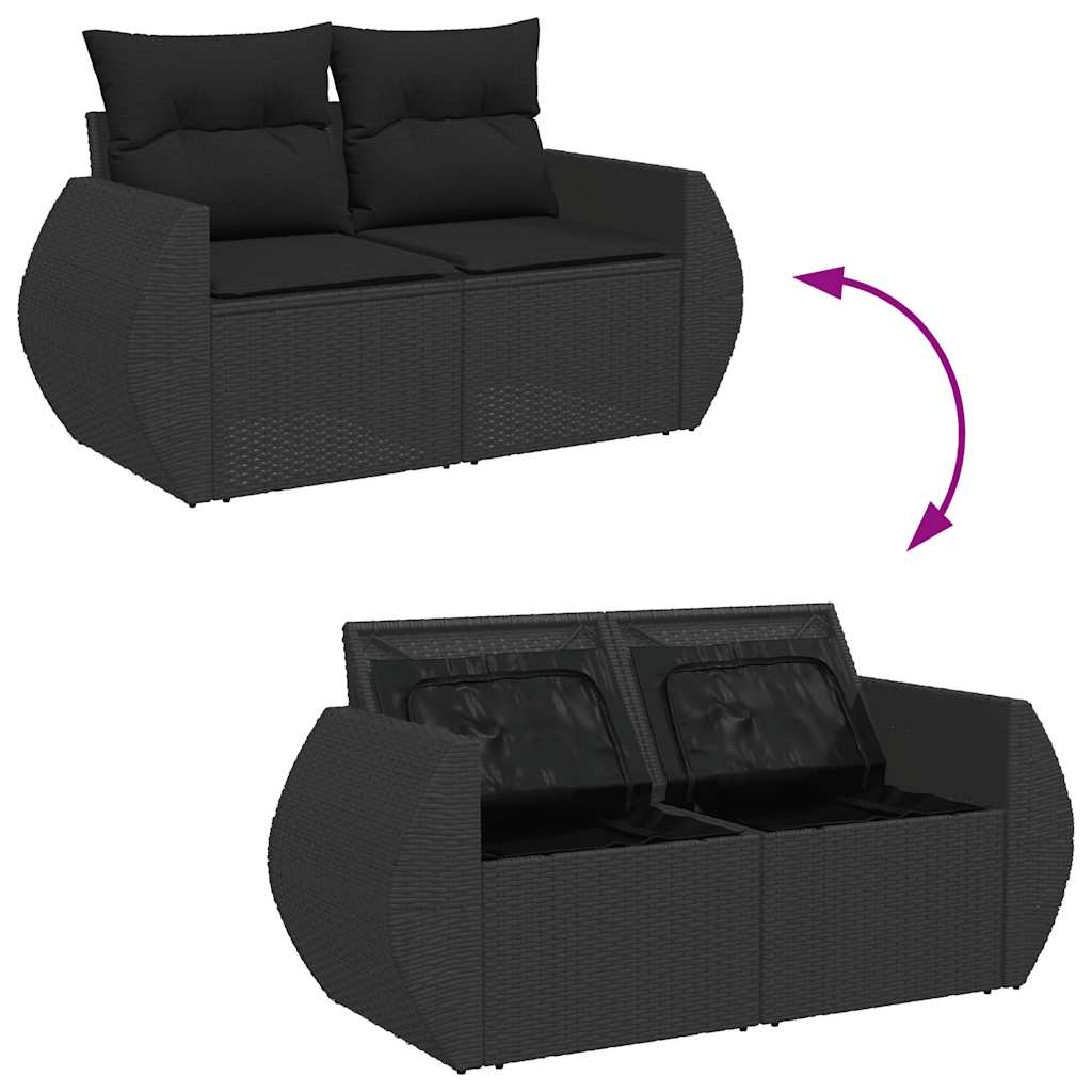 Set De Sofás De Jardín 6 Piezas Y Cojines Ratán Sintético