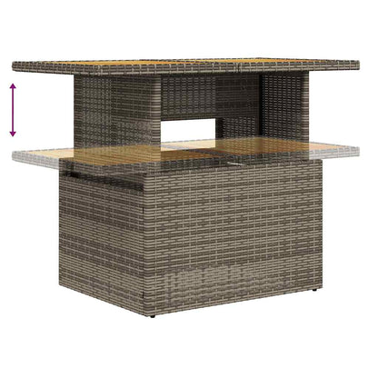 Set De Sofás De Jardín Y Cojines 10 Pzas Ratán Sintético Gris