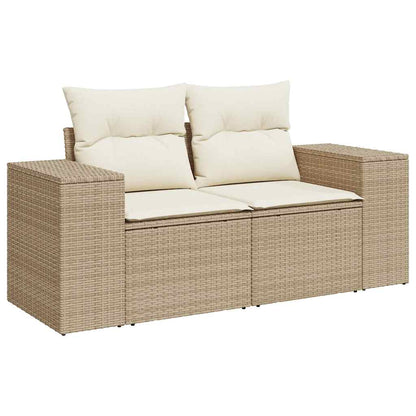 Juego De Sofás Jardín Con Cojines 6 Pzas Ratán Sintético Beige