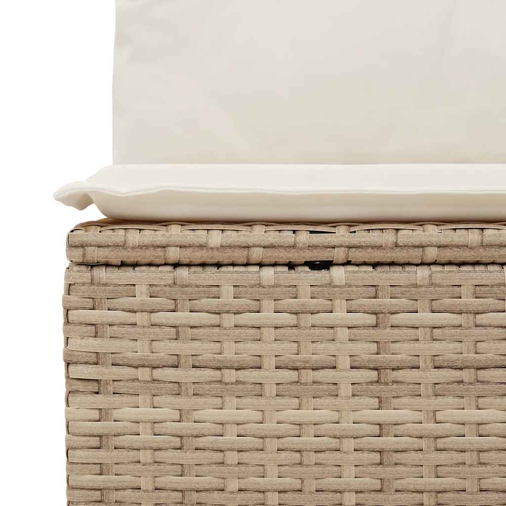Juego De Sofás Jardín Con Cojines 6 Pzas Ratán Sintético Beige