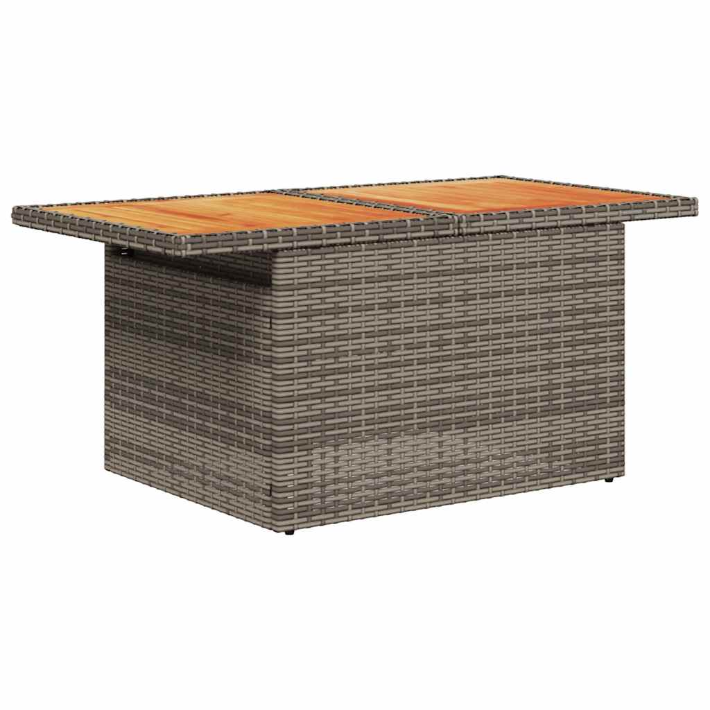 Set Sofás Jardín Y Cojines 7 Pzas Ratán Sintético Acacia