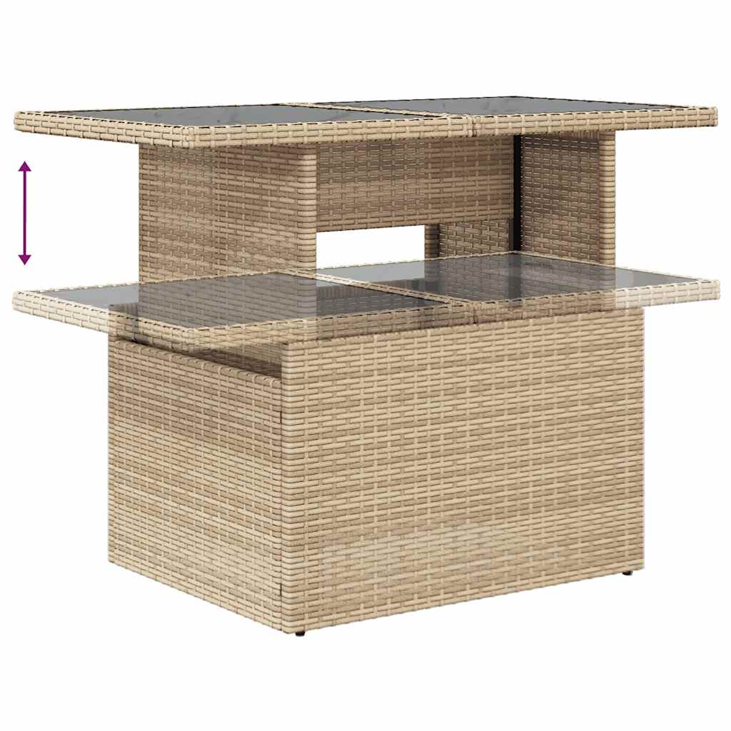 Juego De Sofás Jardín Con Cojines 6 Pzas Ratán Sintético Beige