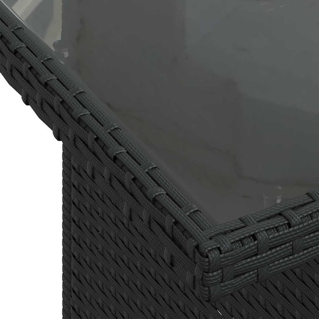 Set De Sofás De Jardín Y Cojines 8 Piezas Ratán Sintético Negro