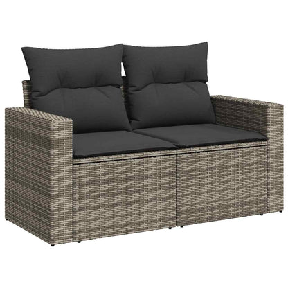 Set Sofás Jardín Y Cojines 6 Pzas Ratán Sintético Acacia