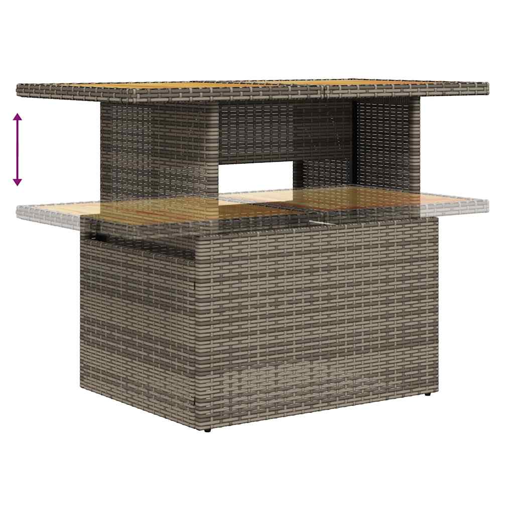 Set Sofás Jardín Y Cojines 6 Pzas Ratán Sintético Acacia