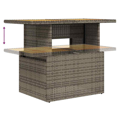 Set Sofás Jardín Y Cojines 6 Pzas Ratán Sintético Acacia