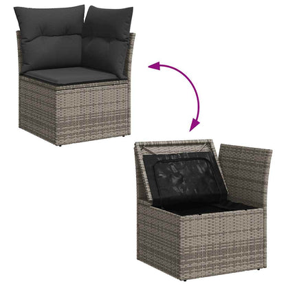 Set De Sofás De Jardín Y Cojines 8 Piezas Ratán Sintético