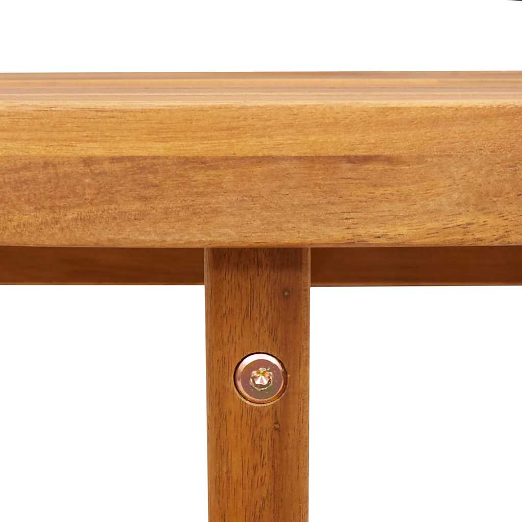 Mesa De Comedor De Jardín Ovalada De , Madera Maciza De Acacia