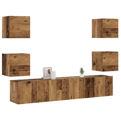 Conjunto De Mueble De Tv 7 Pcs