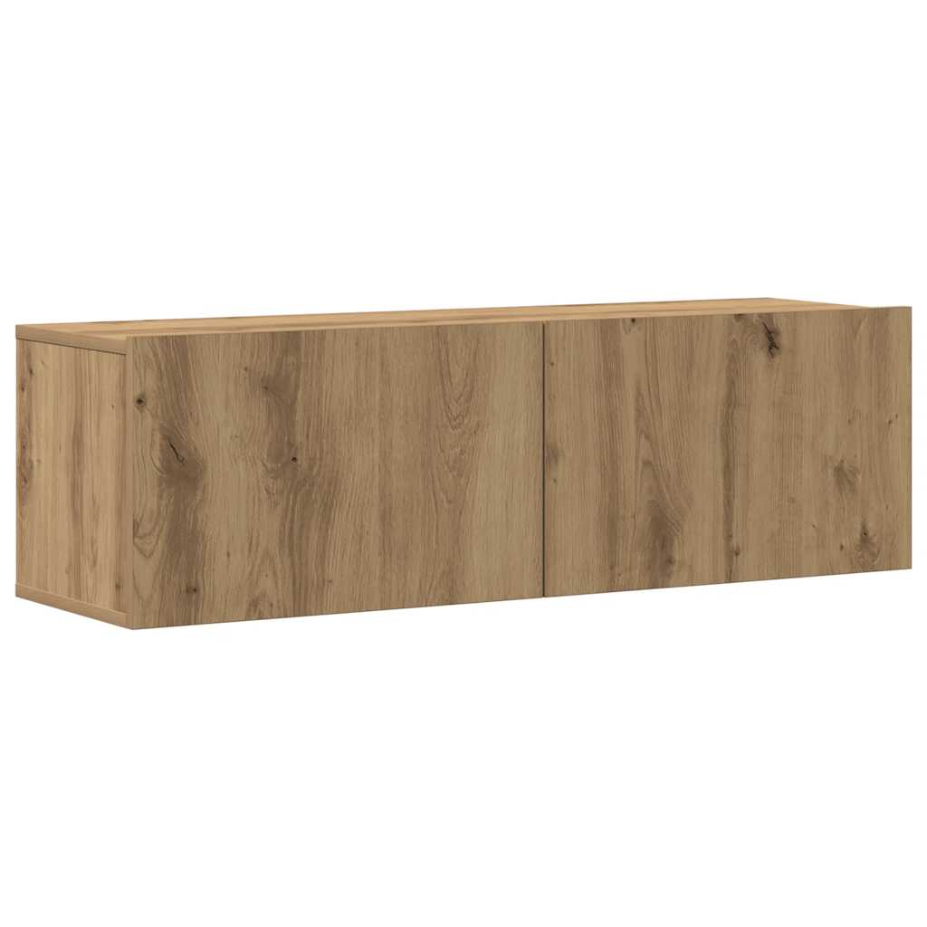 Mueble Para Tv De Pared Madera Contrachapada Artesanal 6 Piezas