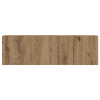 Mueble Para Tv De Pared Madera Contrachapada Artesanal 6 Piezas
