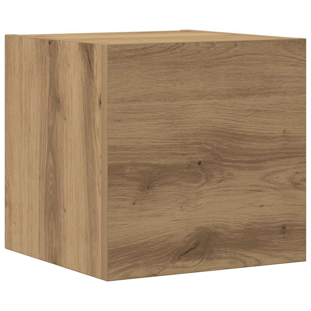 Mueble Para Tv De Pared Madera Contrachapada Artesanal 6 Piezas