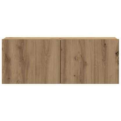 Mueble Para Tv De Pared Madera Contrachapada Artesanal 5 Piezas