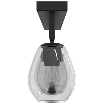 Foco De Techo Con Focos Negro 110,5 X 13 X 26 Cm Vidrio Y Metal