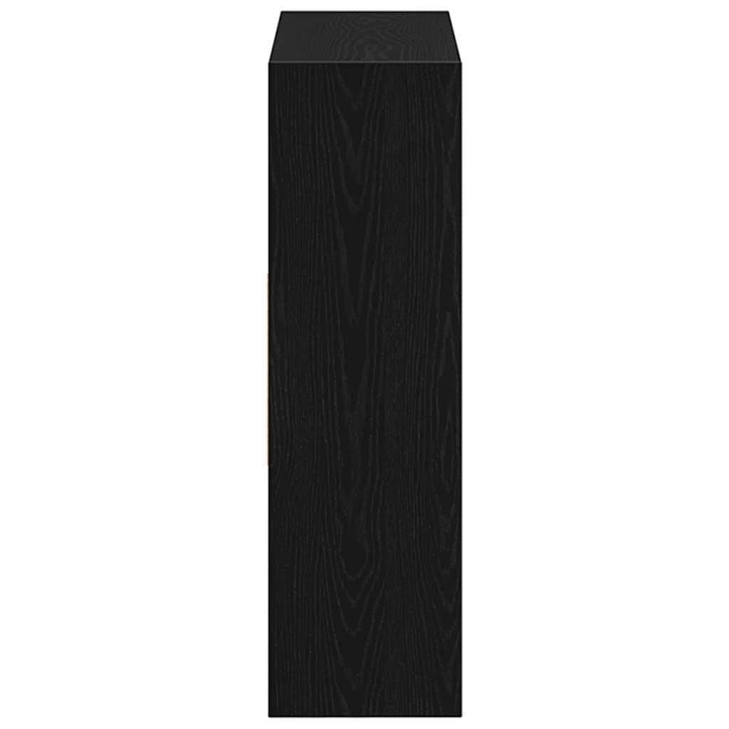 Estantería Madera Contrachapada Negro Roble 97,5X29,5X100 Cm