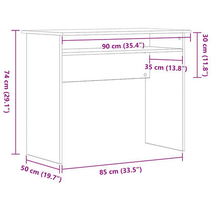 Escritorio 90X50X74 Cm Madera De Ingeniería