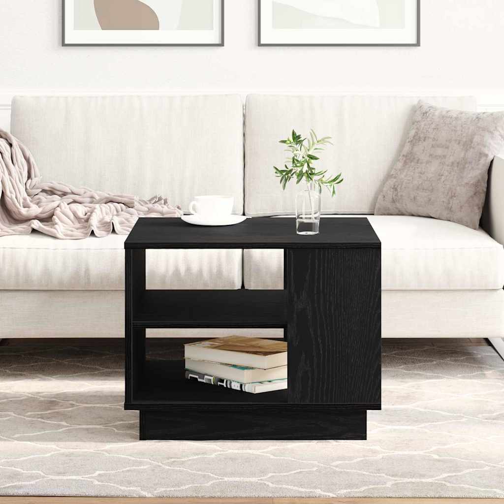 Mesa De Centro Madera Ingeniería Madera Envejecida 55X55X42 Cm