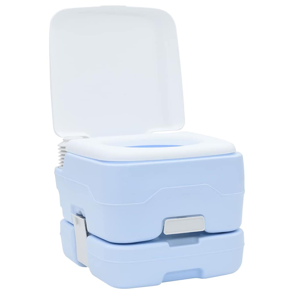Set De Inodoro Para Camping 2 Pcs Azul Y