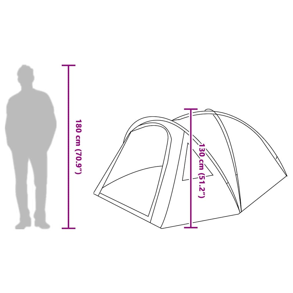Tienda De Camping 4 Personas 308 X 268 X 130 Cm