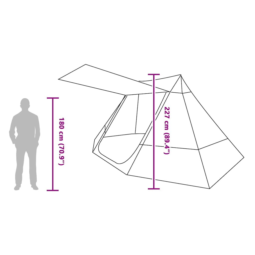 Tienda De Camping Con Techo 482 X 360 X 227 Cm Tafetán