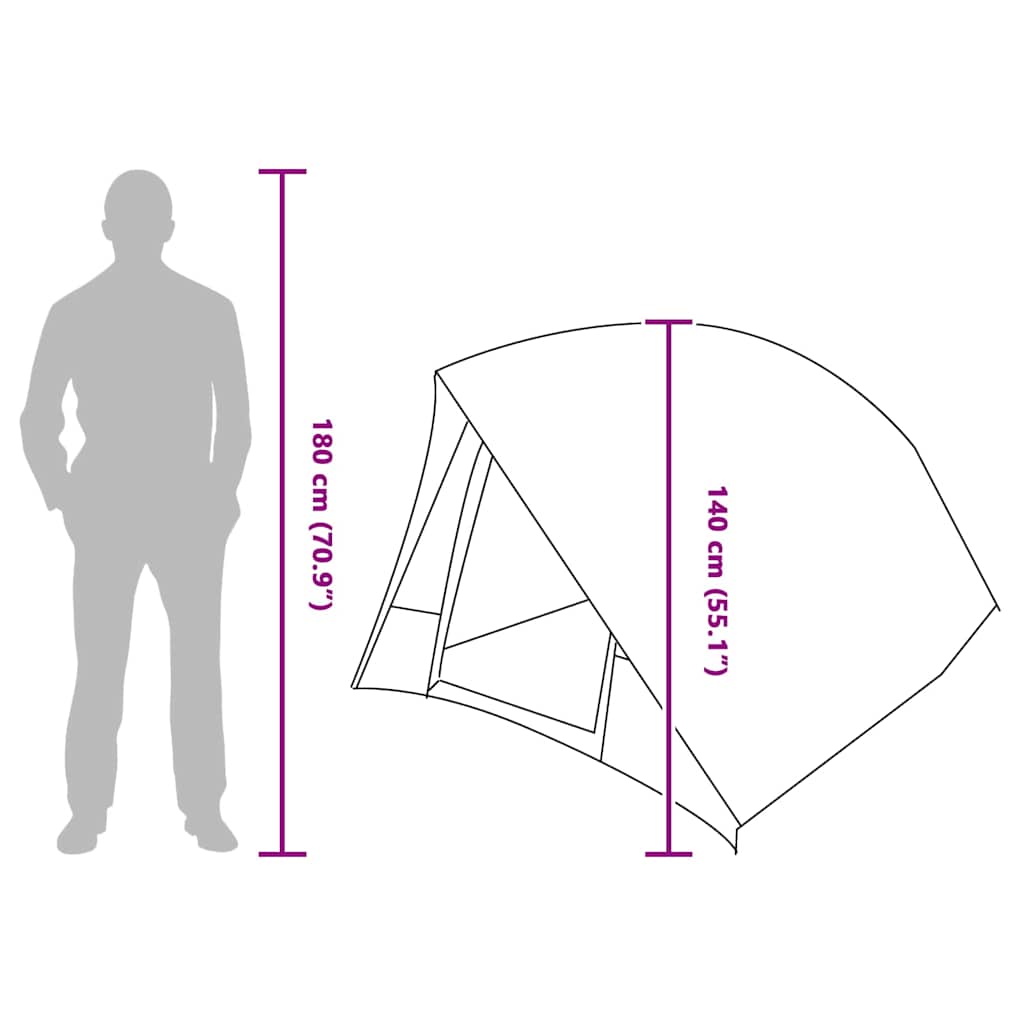 Tienda De Camping Con Techo 275 X 230 X 140 Cm Tafetán