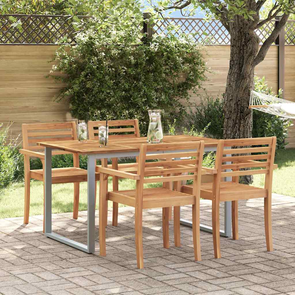 Mesa De Jardín Madera De Acacia Sólida