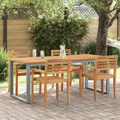 Mesa De Jardín Madera De Acacia Sólida