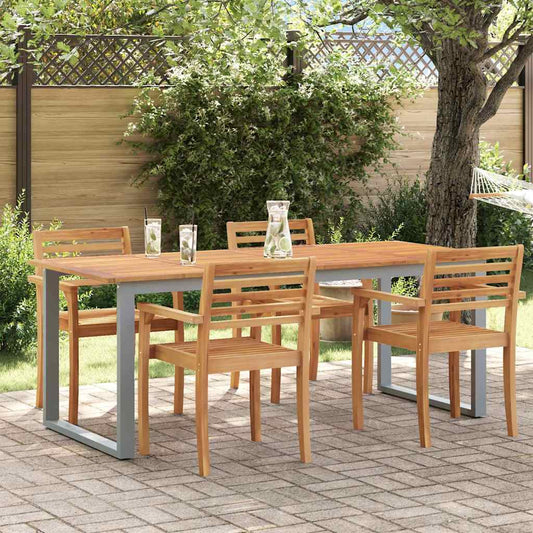 Mesa De Jardín Madera De Acacia Sólida