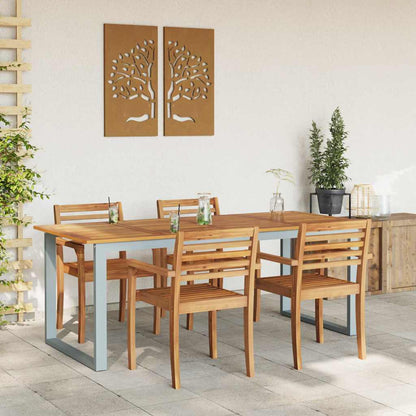 Mesa De Jardín Madera De Acacia Sólida