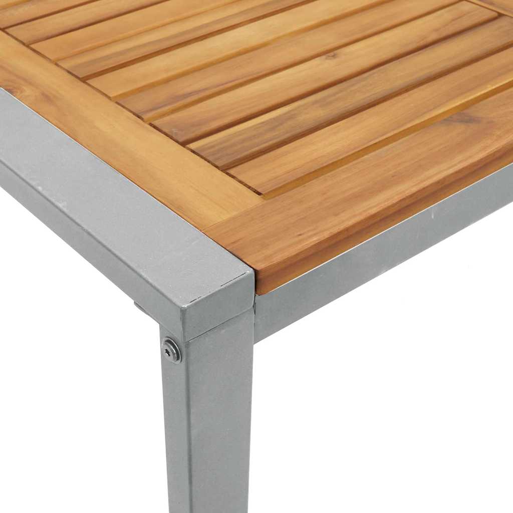 Mesa De Jardín Madera De Acacia Sólida