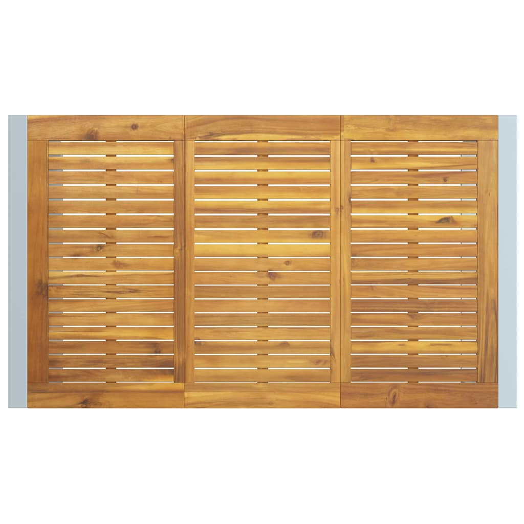 Mesa De Jardín Madera De Acacia Sólida