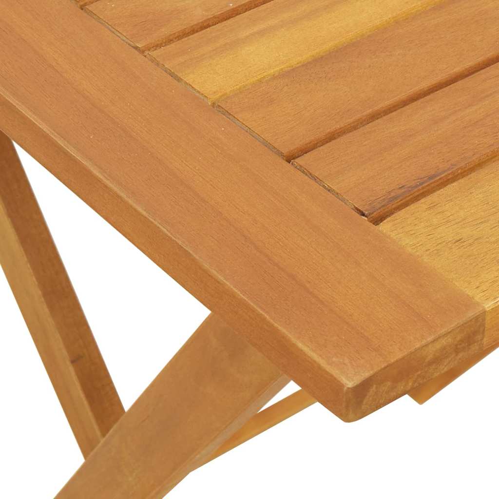 Mesa De Jardín Natural Madera De Acacia Sólida