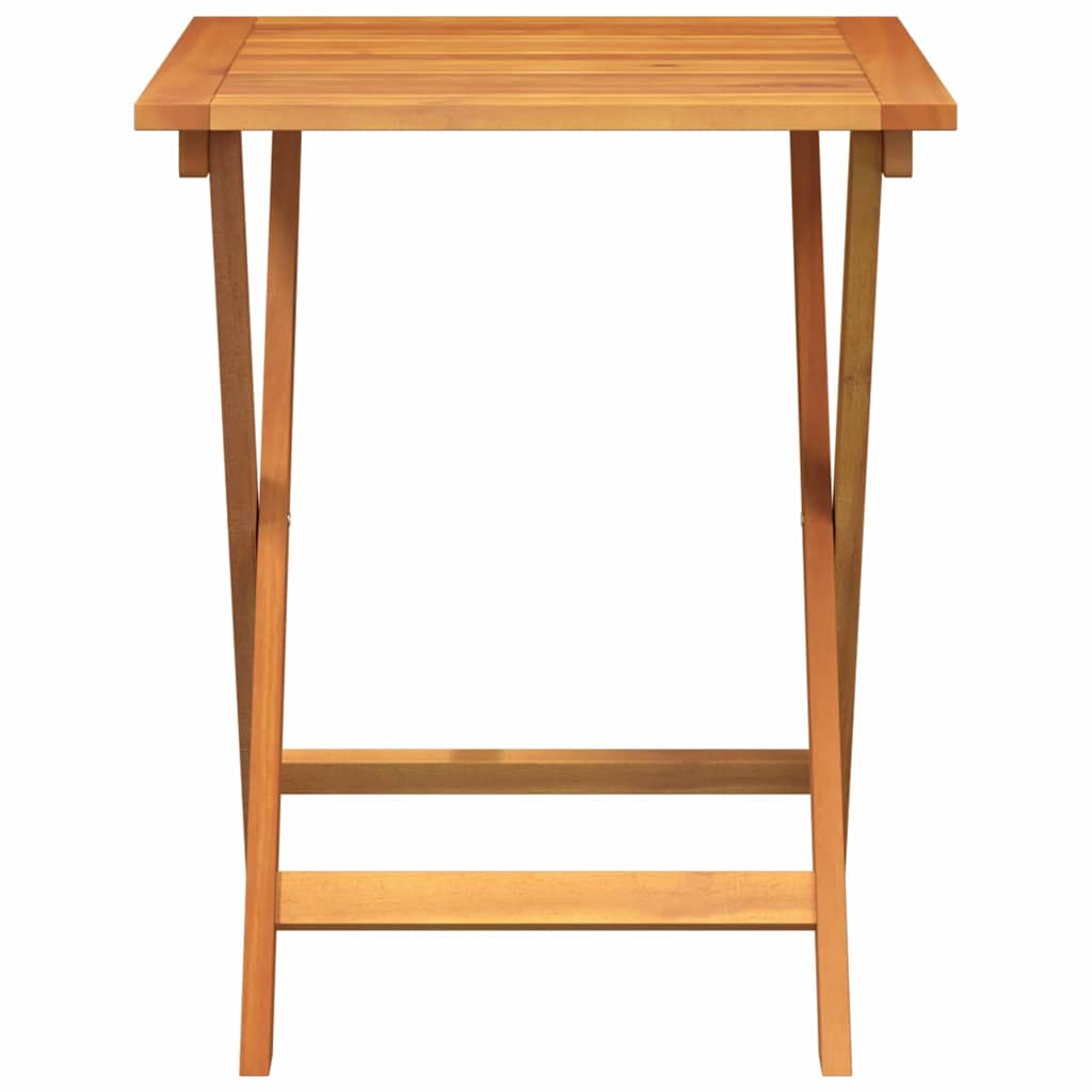 Mesa De Jardín Natural Madera De Acacia Sólida