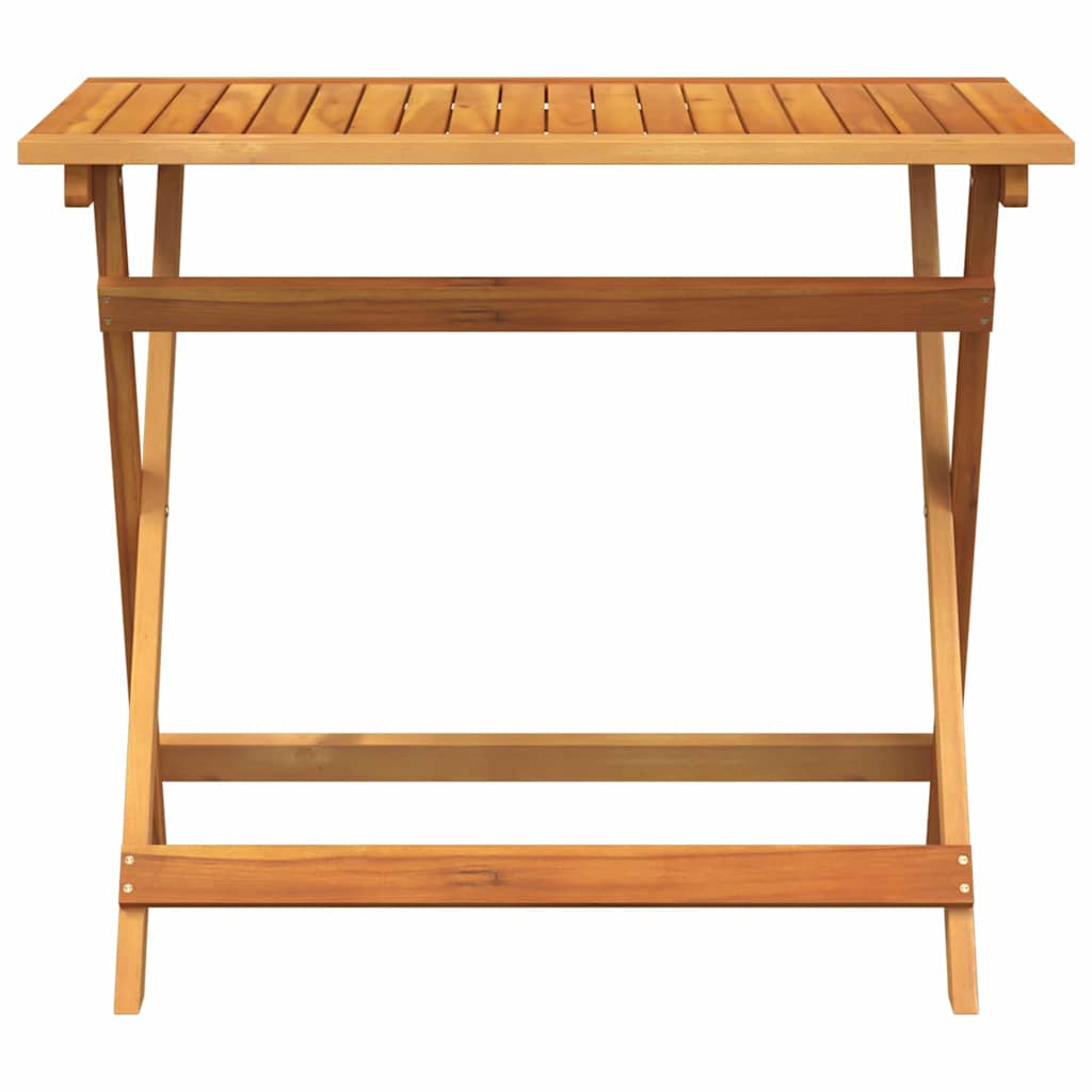 Mesa De Jardín Marrón 90 X 55 X 75 Cm Madera De Acacia Sólida