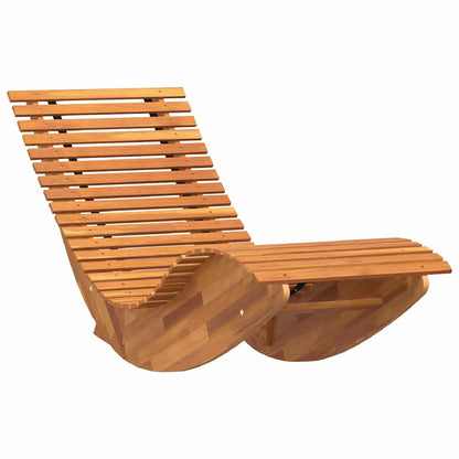 Tumbona 2 Pcs Marrón 154 X 60 X 74 Cm Madera De Acacia Sólida