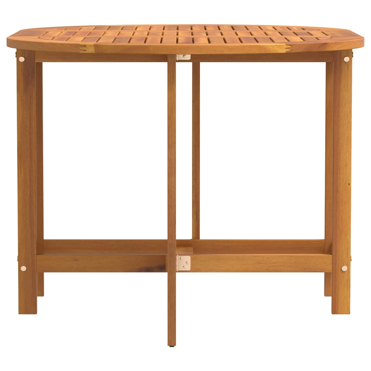 Mesa De Jardín Marrón 110 X 60 X 72 Cm Madera De Acacia Sólida
