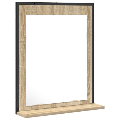 Espejo De Baño Con Estante Con Espejo Negro 50 X 12 X 60 Cm