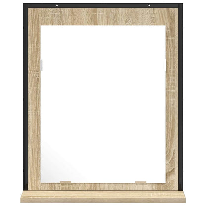 Espejo De Baño Con Estante Con Espejo Negro 50 X 12 X 60 Cm