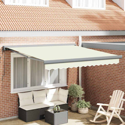 Toldo Retráctil Aluminio Y Tela Gris 3X2,5 M