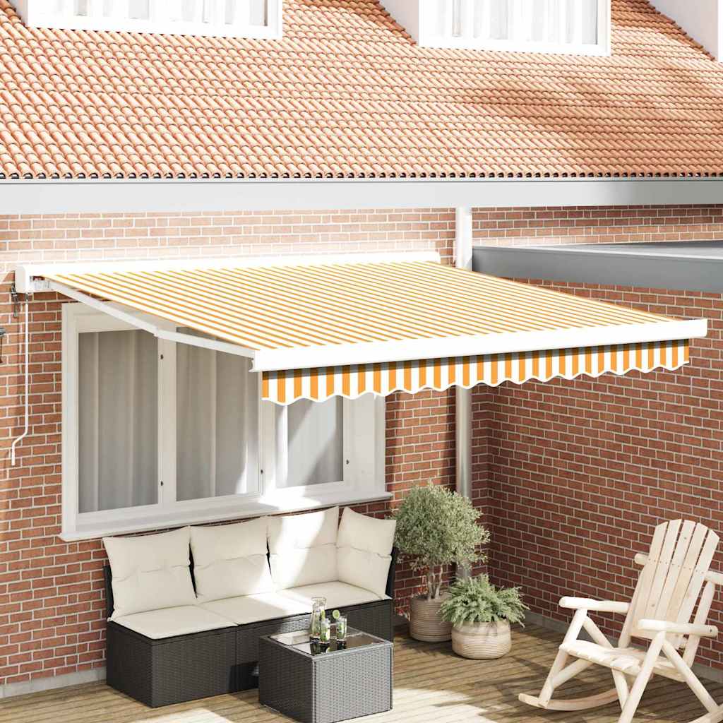 Toldo Retráctil Aluminio Y Tela Gris 3X2,5 M