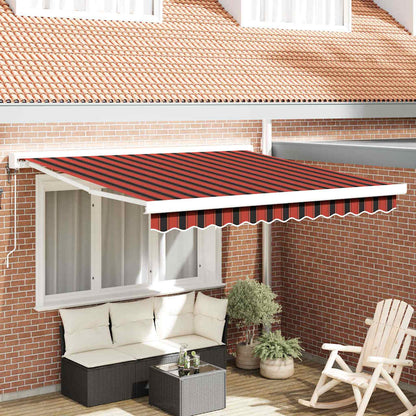 Toldo Retráctil Aluminio Y Tela Gris 3X2,5 M
